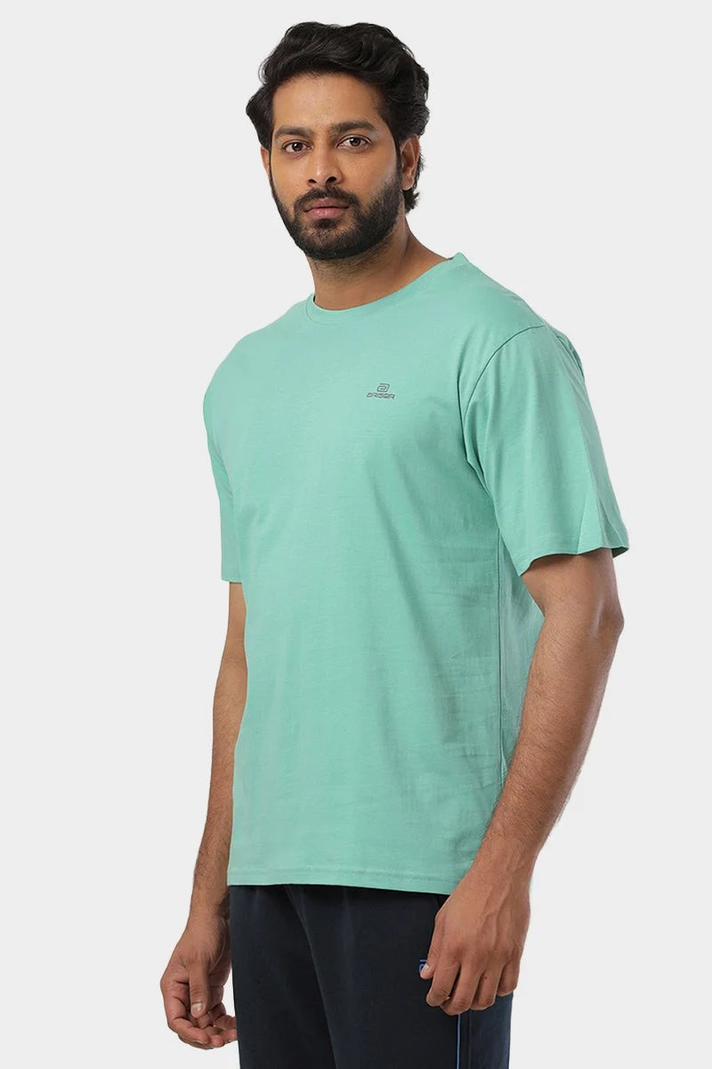 Round neck light green cotton