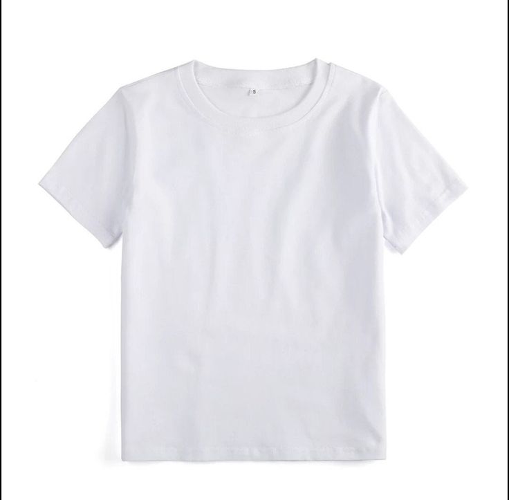 White plain round neck in Polyester for kids.