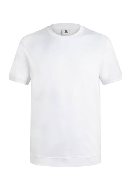 Round Neck White cotton
