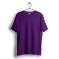 Round Neck Purple Cotton